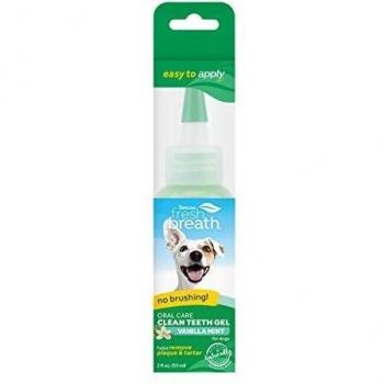 TROPICLEAN Fresh Breath by Gel de Cuidado Bucal para Perros - Dientes Limpios, Sin Cepillado - Combate la Placa y el Sarro - 59 ml