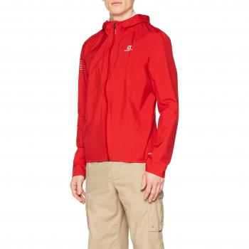 SALOMON Hombre Chaqueta deportiva, BONATTI WP, Mezcla de sintéticos, Rojo