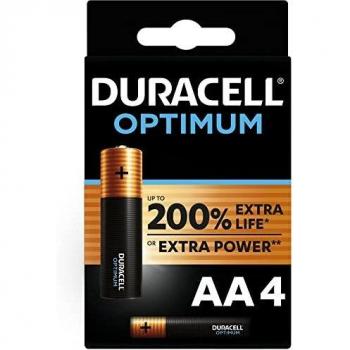 Duracell Optimum AA Alkaline Batteries, 4-Pack