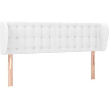 Cabecera de oreja blanca 147x23x78/88 cm en cuero sintético