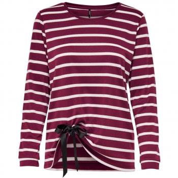 Only Camiseta Manga Larga Mujer Anna - XL, Cloud Dancer/Chocolate Truffle