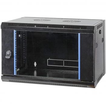 Gabinete de Pared 19 Flat Pack 9U, Profundidad 450 mm, Color Negro RAL 9005