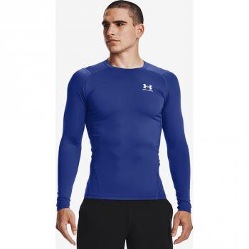 Under Armour HeatGear Compression Long Sleeve Shirt - Royal/White - Men's Size 2X-Large