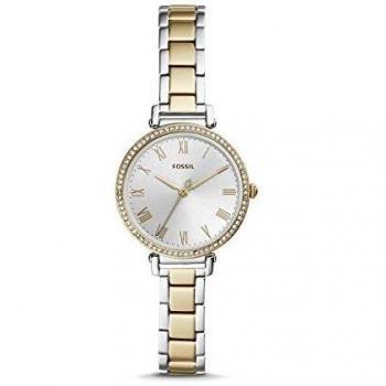 Fossil Kinsey Three-Hand with Two-Tone Stainless Steel Strap for Women's ES4449