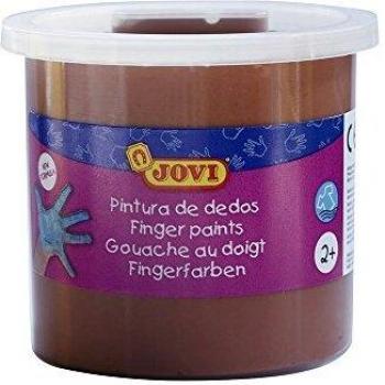 Jovi Estuche, 5 Botes con Pintura de Dedos, 125 ml, Color marrón