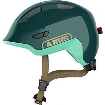 ABUS Smiley 3.0 ACE LED kids helmet - bike helmet with light - deep fit & room for a ponytail - for girls