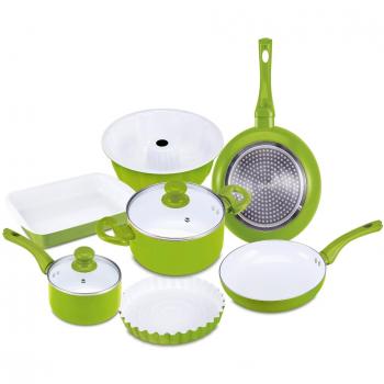 Renberg Q1713 - Batería de cocina, 29,5 cm, color verde