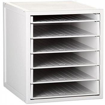 Archivo 2000 Archisystem - Pack de 6 bandejas, color gris