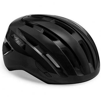 MET Casco MEILES Brillo/L 58-61, Adultos Unisex, Negro