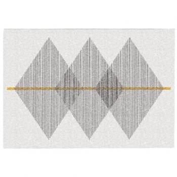 Alfombra geométrica NIMIRIA 120 x 170 cm - Blanco y Gris