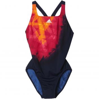 adidas Adc Pl PR 1PC - Bañador para mujer, color azul marino / rosa / rojo / naranja , talla 36
