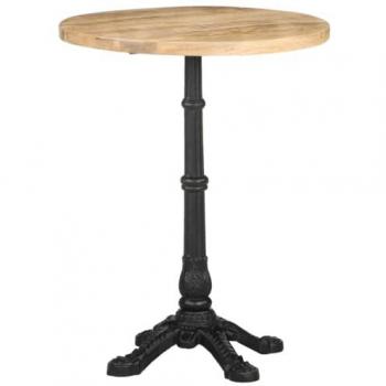 vidaXL Bistro Table Ø60x76 cm Rough Mango Wood