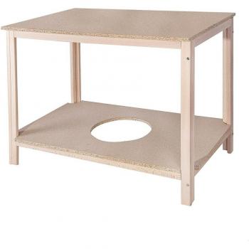 Wellhome Mesa Camilla de Madera de Haya Sin Barniz 120x65x75 Cm - Ambiente Acogedor, fabricada en madera de haya