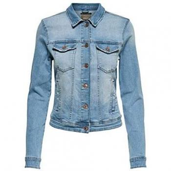 ONLY Light Blue Classic Denim Jacket for Women - Size UK14/42