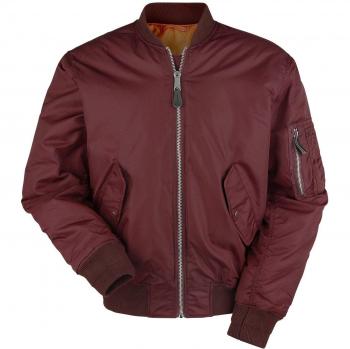 Brandit MA1 Classic Bomber Jacket - Burgundy - Men's Size M