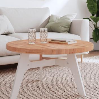 Tablero redondo de mesa Ø 80x4 cm de madera maciza de haya color marrón