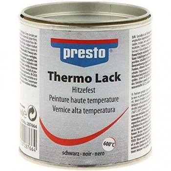 Laca Termo Resistente para Motor y Silenciador PRESTO 250 ml - Negro, 600°C
