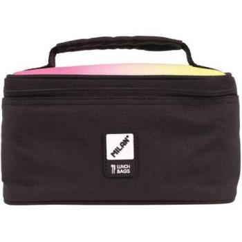 BOLSA ISOTÉRMICA PORTA ALIMENTOS 3 RECIPIENTES 1.5L NEGRA SERIE SUNSET