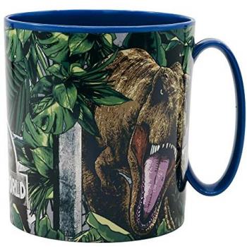 Taza infantil de plástico reutilizable sin BPA para microondas de 350 ml - Jurassic World