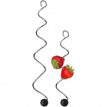 WMF - Pinchos en forma de espiral para fruta, acero inoxidable, color plata, 2 piezas, colección Basic