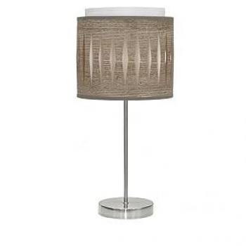 Lámpara de Sobremesa Alexandra Niquel/Madera Gris 1xE14 42x17x17 cm