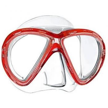 Mares X-VU Liquidskin Sunrise - Gafas de Buceo Unisex, Color Rojo/Blanco, Talla Bx