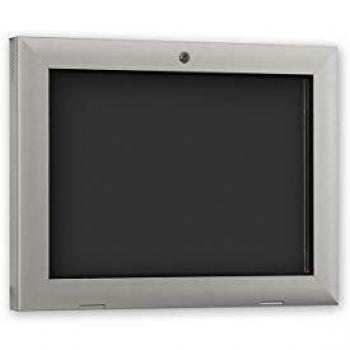 Vitrina para interiores y exteriores con puerta de apertura 180°, tamaño DIN A3, fondo gris antracita RAL 7016