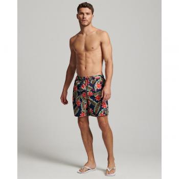 Superdry - Bañador con logotipo Vintage Logo y estampado hawaiano de hombre