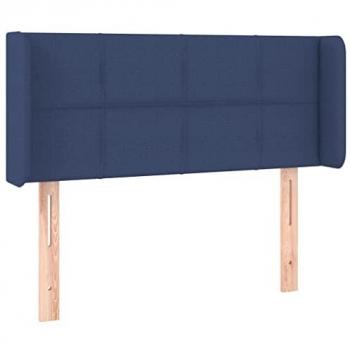Cabecero LED Tapizado Azul 93x16x78/88 cm