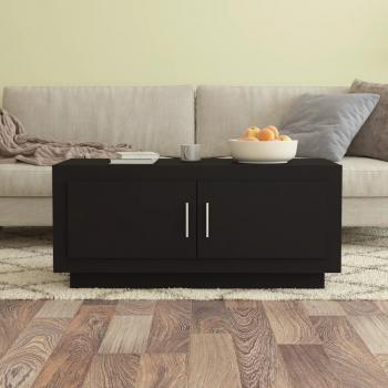 Mesa de centro negra 102x50x45 cm en madera contrachapada