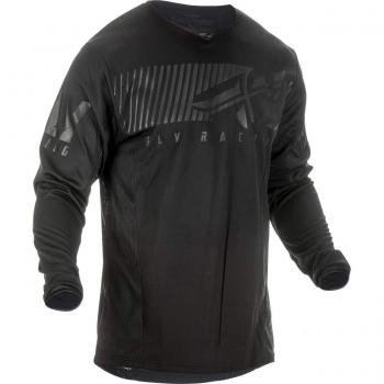 372-420YM - Fly Racing 2019 Kinetic Shield Youth Motocross Jersey YM Black