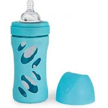 Biberón Anticólico Twistshake de Vidrio Azul 260ml Ref:78583