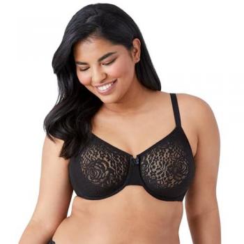 Wacoal Halo Lace Black Underwire Triangle Bra 38DD