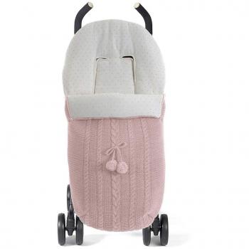Uzturre - Saco Silla Punto Tricot Bimbi, Color Rosa Empolvado