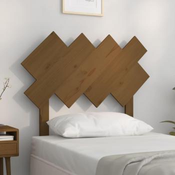 Cabecero de cama de madera maciza de pino marrón miel 92x3x81 cm
