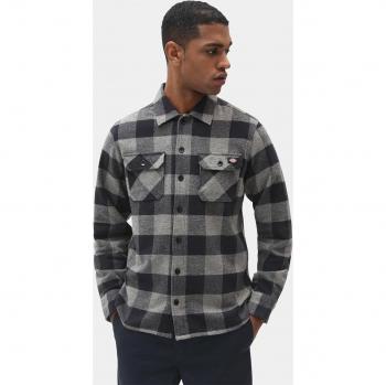 Dickies - Camisa Sacramento Gris Manga Larga