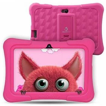 Dragon Touch Tablet para Niños con WiFi Bluetooth 7 Pulgadas 1024x600 Tablet Infantil de Android 9.0 Quad Core 2GB 16GB Doble Cámara Kid-Proof Funda Tablet Niños Educativo Y88X Pro Rosa