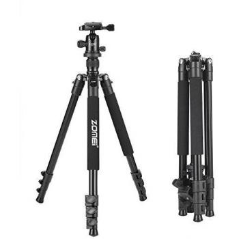 Zomei® Q555 Trípode Ligero Profesional Compacto con Cabeza de Fluido para la Cámara Digital