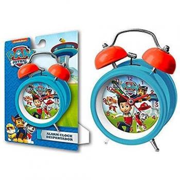Kids Euroswan Reloj Despertador para Campanas de 9 cm Modelo Paw Patrol, Compuesto, Multicolor, 8x3x6 cm