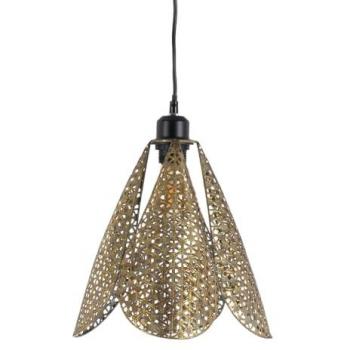 Lámpara de Techo Hierro Dorado Plateado 220-240 V - Dimensiones: 24 x 24 x 31,5 cm - Fácil Montaje