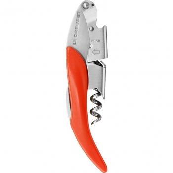 Le Creuset Sacacorchos sommelier 2 tiempos, Extrae el tapón de la botella de vino, Naranja, Policarbonato, WT130