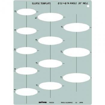 No.2 31223 20 degree gong pass template E223 elliptical ruler