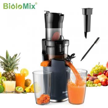 BioloMix 200W Cold Press Juicer with 78mm Feed Chute and Slow Masticating Motor