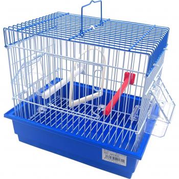 Jaula para pájaros con accesorios y complementos para su bienestar, incluye bebedero, comedero, columpio y palo de pie