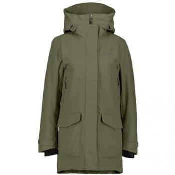 Didriksons Frida Women's Green Parka with Zipper and Side Pocket