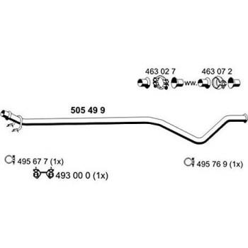 Tubo de escape ERNST 505499 - Tubería de escape de acero inoxidable, alta resistencia y durabilidad