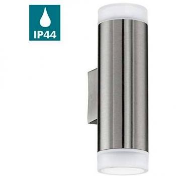 EGLO RIGA LED Stainless Steel Up/Down Wall Light - Silver