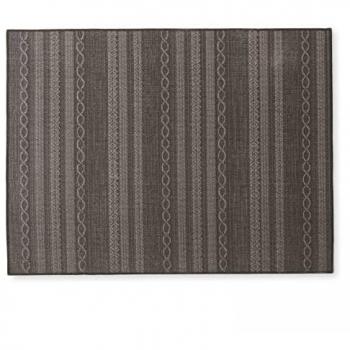 Alfombra rectangular de polipropileno 120x160 cm color negro Oviala