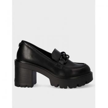 Mustang Mocasines Emeline Tacón Detalle Eslabones Negro Mujer Talla 41