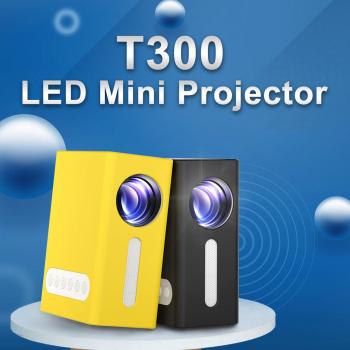 Proyector LED Mini T300 Portátil de Enfoque Corto, Pantalla TFT LCD 320x240